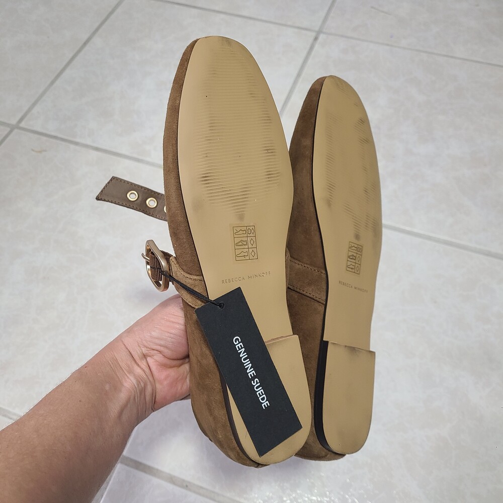Rebecca Minkoff Milan Grommet Mary Jane Flats Brown - Picture 4 of 4